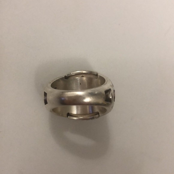 Brighton Ring Square Crystal Multi Crystals Filigree Silver Plated Removable - Picture 4 of 7